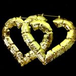 Gold heart-shaped earrings