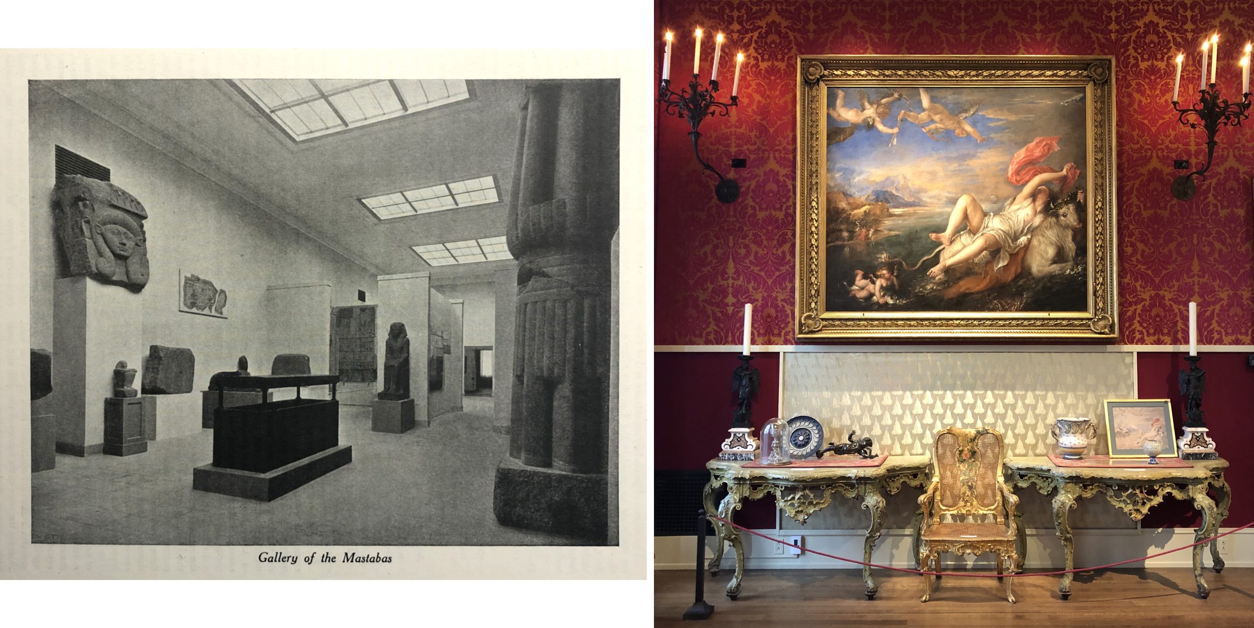 L: Gallery of the Museum of Fine Arts, Boston; R: Gallery of the Isabella Stewart Gardner Museum